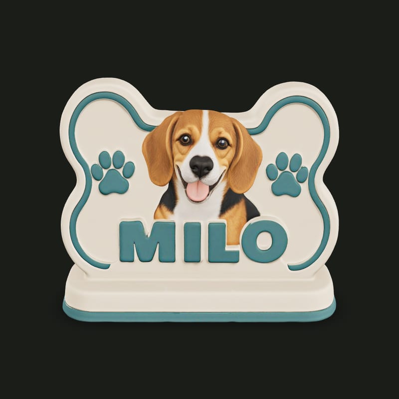 Milo Beagle Name Plate